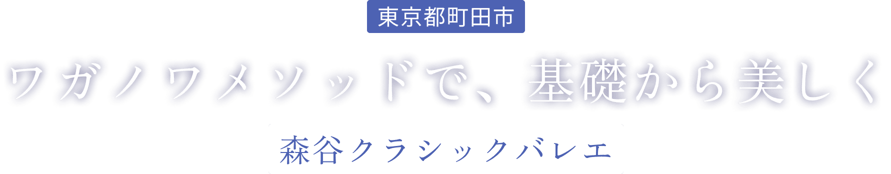 東京都町田市 ワガノワメソッドで、基礎から美しく 森谷クラシックバレエ